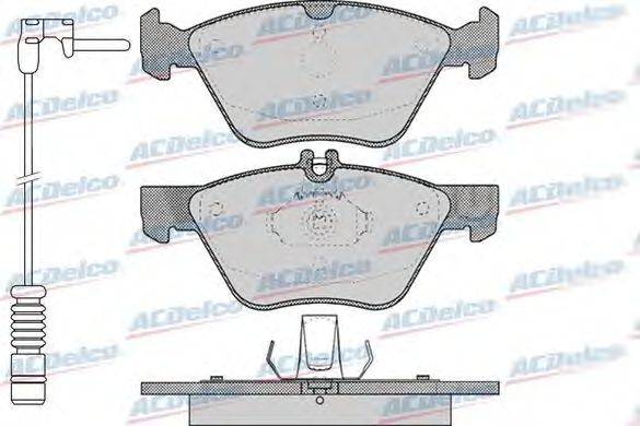 Комплект тормозных колодок, дисковый тормоз ACDelco AC05D406AD