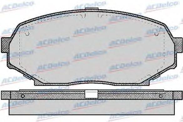 Комплект тормозных колодок, дисковый тормоз ACDelco AC466581D