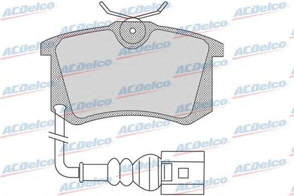 Комплект тормозных колодок, дисковый тормоз ACDelco AC605681D