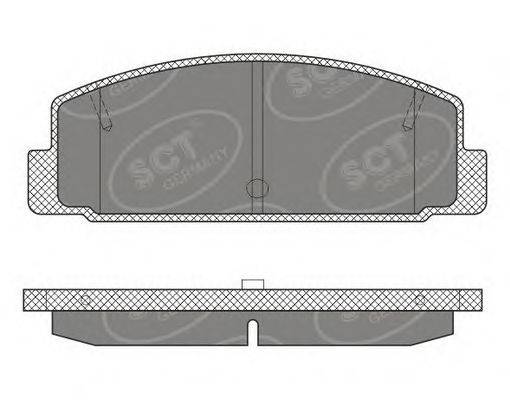 Комплект тормозных колодок, дисковый тормоз SCT Germany SP 611