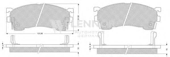 Комплект тормозных колодок, дисковый тормоз FLENNOR FB210187