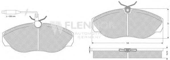 Комплект тормозных колодок, дисковый тормоз FLENNOR FB211330