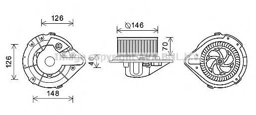 Электродвигатель, вентиляция салона AVA QUALITY COOLING AI8370