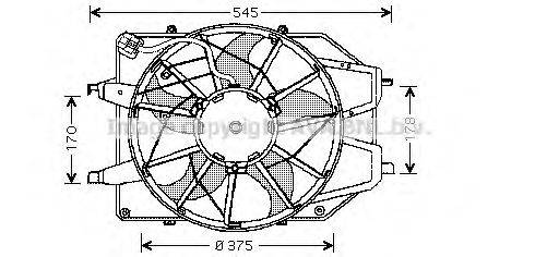 Вентилятор, охлаждение двигателя AVA QUALITY COOLING FD7509