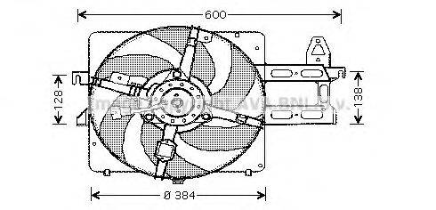 Вентилятор, охлаждение двигателя AVA QUALITY COOLING FD7520