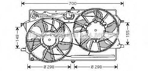 Вентилятор, охлаждение двигателя AVA QUALITY COOLING FD7530