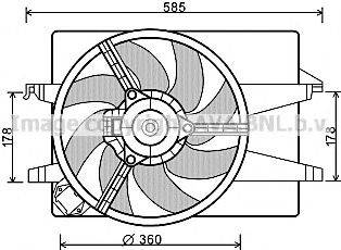 Вентилятор, охлаждение двигателя AVA QUALITY COOLING FD7553