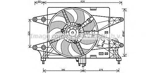 Вентилятор, охлаждение двигателя AVA QUALITY COOLING FT7560
