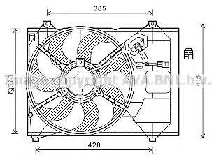 Вентилятор, охлаждение двигателя AVA QUALITY COOLING KA7527