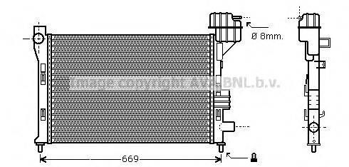 Радиатор, охлаждение двигателя AVA QUALITY COOLING MS2253