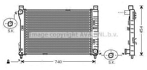 Радиатор, охлаждение двигателя AVA QUALITY COOLING MS2378