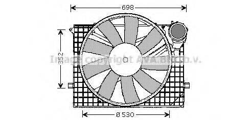 Вентилятор, охлаждение двигателя AVA QUALITY COOLING MS7505