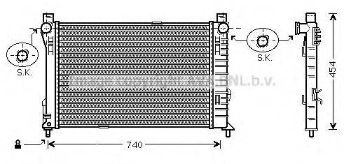 Радиатор, охлаждение двигателя AVA QUALITY COOLING MSA2338