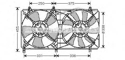 Вентилятор, охлаждение двигателя AVA QUALITY COOLING MT7524