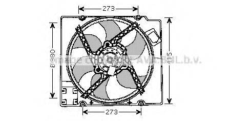 Вентилятор, охлаждение двигателя AVA QUALITY COOLING RT7525