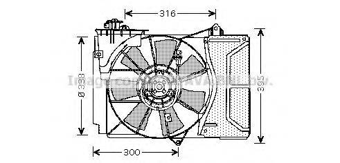 Вентилятор, охлаждение двигателя AVA QUALITY COOLING TO7503