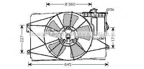 Вентилятор, охлаждение двигателя AVA QUALITY COOLING TO7524