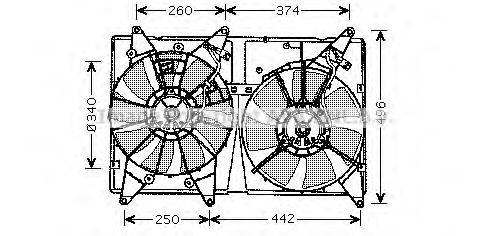 Вентилятор, охлаждение двигателя AVA QUALITY COOLING TO7533