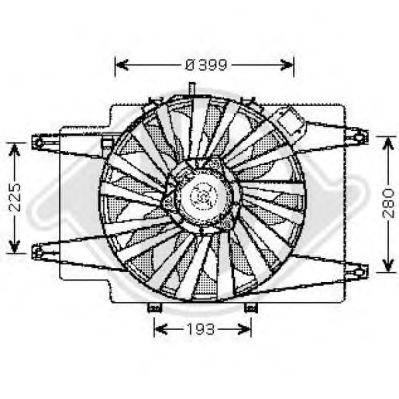 Вентилятор, охлаждение двигателя DIEDERICHS 3041001