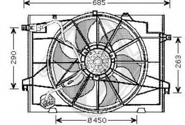 Вентилятор, охлаждение двигателя DIEDERICHS 6860001