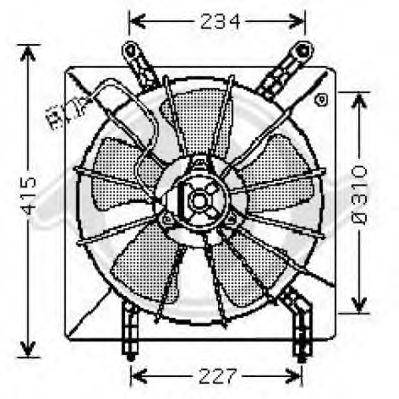 Вентилятор, охлаждение двигателя DIEDERICHS 8521705