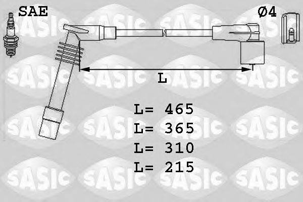 Комплект проводов зажигания SASIC 9286002