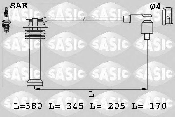 Комплект проводов зажигания SASIC 9286031