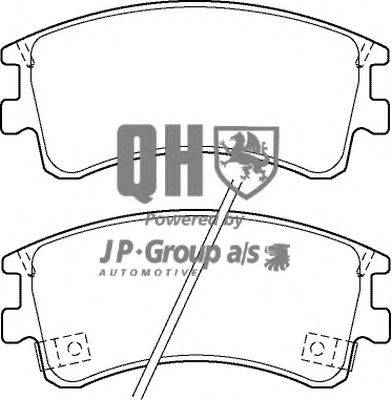 Комплект тормозных колодок, дисковый тормоз JP GROUP BP1378