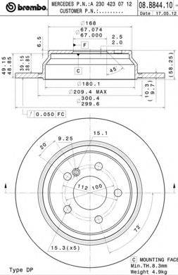 Тормозной диск AP 15019 V
