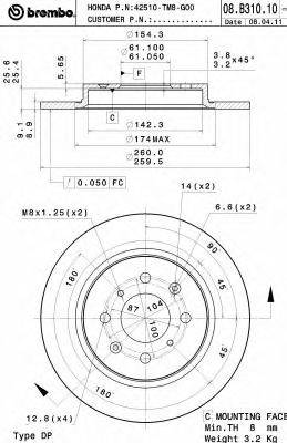 Тормозной диск BRECO BS 6021