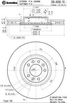 Тормозной диск BRECO BS8869