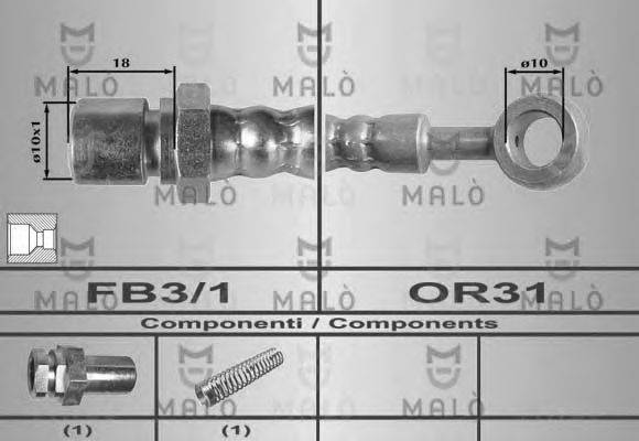 Тормозной шланг MALÒ 80290