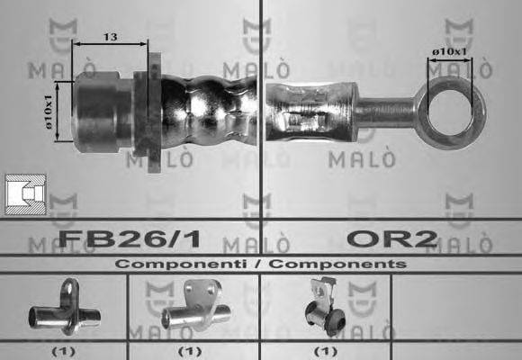Тормозной шланг MALÒ 80337