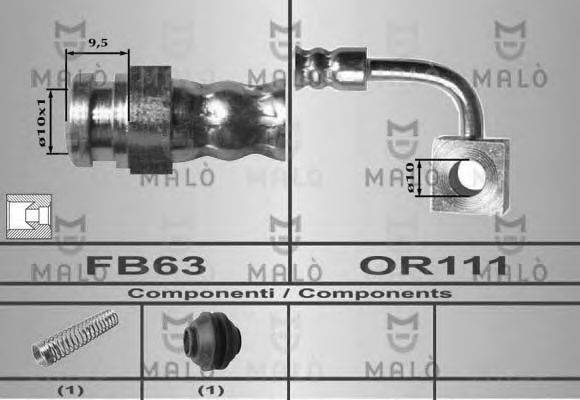 Тормозной шланг sbs 853504