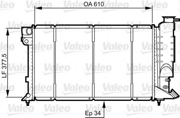 Радиатор, охлаждение двигателя VALEO RC1045