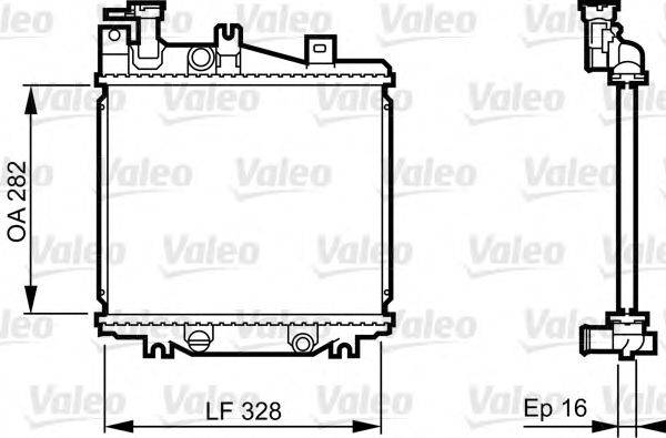 Радиатор, охлаждение двигателя VALEO 731625