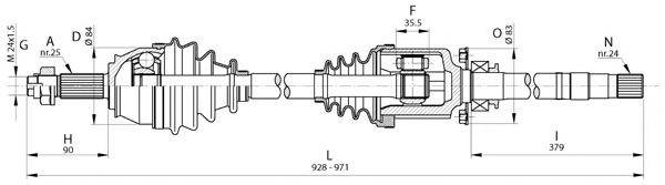 Приводной вал OPEN PARTS DRS6341.00