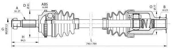 Приводной вал OPEN PARTS DRS6371.00