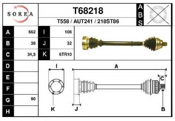 Приводной вал EAI T68218