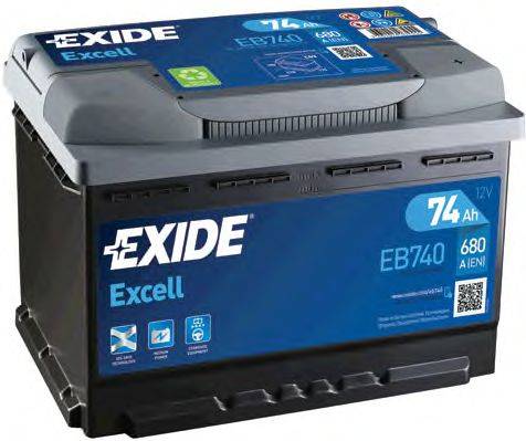Стартерная аккумуляторная батарея; Стартерная аккумуляторная батарея EXIDE EB740