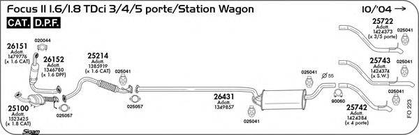 Система выпуска ОГ SIGAM FO223