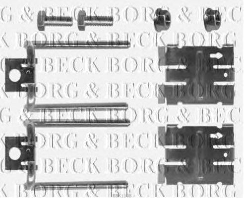 Комплектующие, колодки дискового тормоза BORG & BECK BBK1188