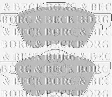 Комплект тормозных колодок, дисковый тормоз BORG & BECK BBP1772