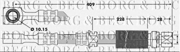 Тормозной шланг BORG & BECK BBH6705