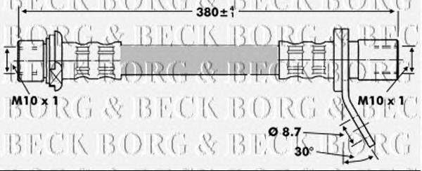 Тормозной шланг BORG & BECK BBH6752