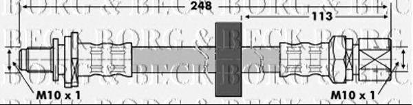 Тормозной шланг BORG & BECK BBH6844