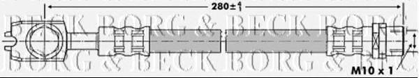 Тормозной шланг BORG & BECK BBH6892