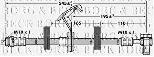 Тормозной шланг BORG & BECK BBH7088