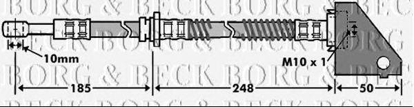 Тормозной шланг BORG & BECK BBH7462