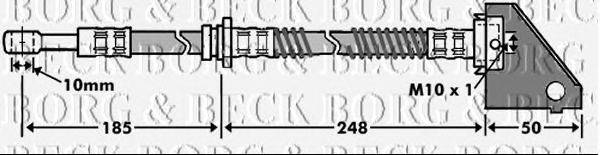Тормозной шланг BORG & BECK BBH7463